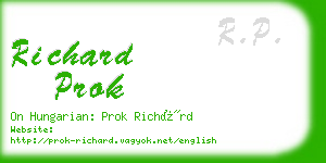 richard prok business card